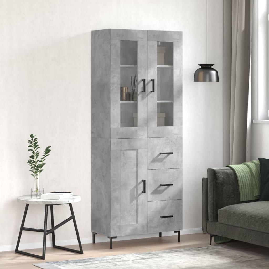 Highboard 69.5X34X180 Cm Engineered Wood