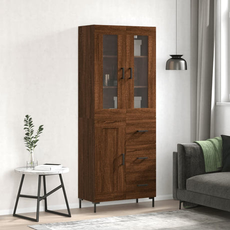Highboard 69.5X34X180 Cm Engineered Wood
