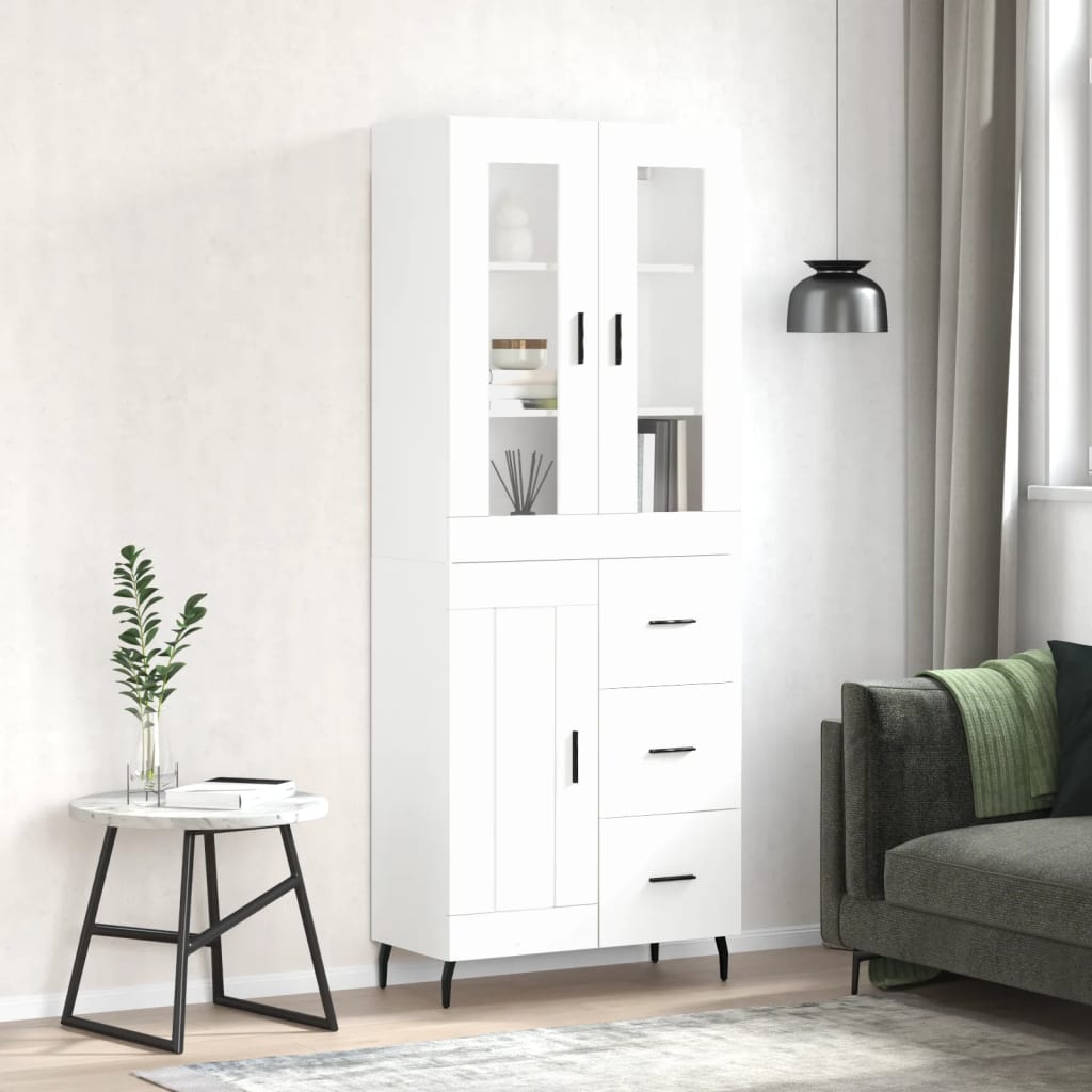 Highboard 69.5X34X180 Cm Engineered Wood