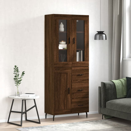 Highboard 69.5X34X180 Cm Engineered Wood