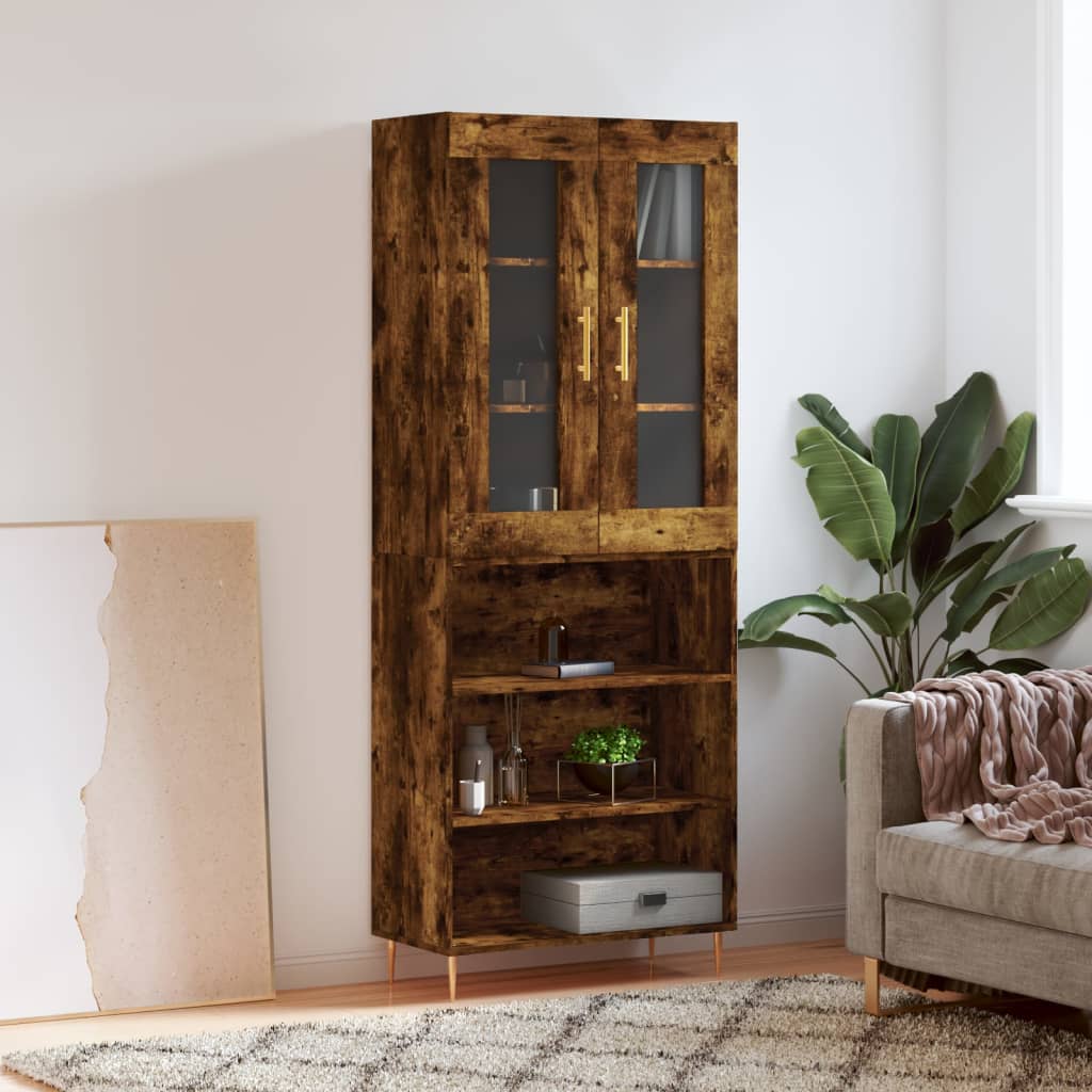 Highboard 69.5X34X180 Cm Engineered Wood