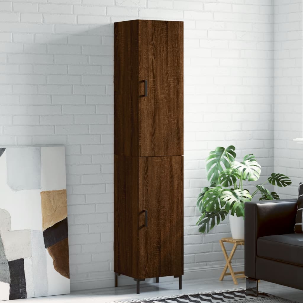 Highboard 34.5X34X180 Cm Engineered Wood