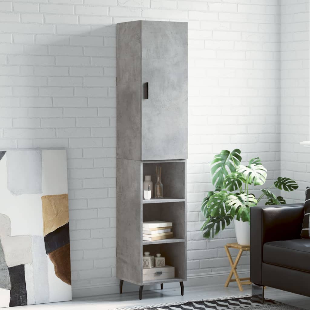 Highboard 34.5X34X180 Cm Engineered Wood