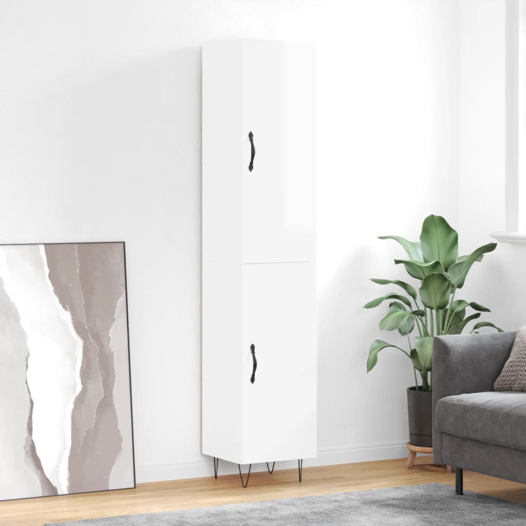 Highboard 34.5X34X180 Cm Engineered Wood