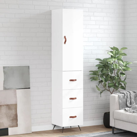 Highboard 34.5X34X180 Cm Engineered Wood