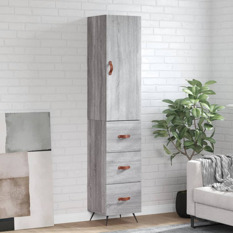 Highboard 34.5X34X180 Cm Engineered Wood
