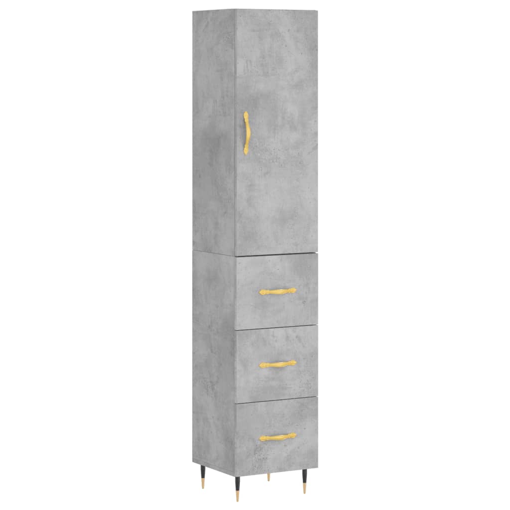 Highboard 34.5X34X180 Cm Engineered Wood
