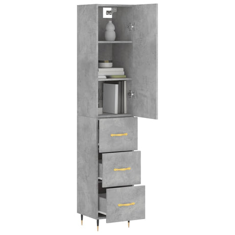 Highboard 34.5X34X180 Cm Engineered Wood