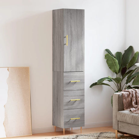 Highboard 34.5X34X180 Cm Engineered Wood