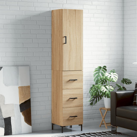 Highboard 34.5X34X180 Cm Engineered Wood