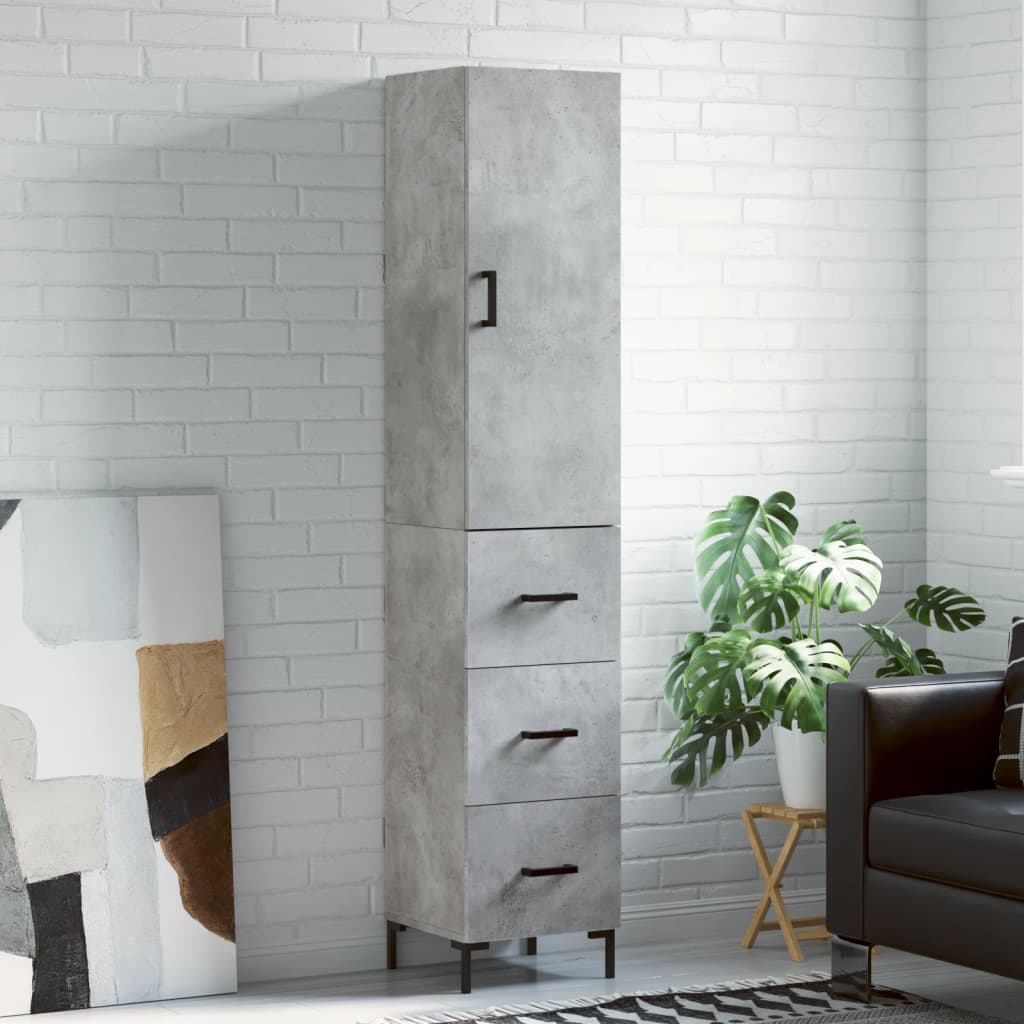 Highboard 34.5X34X180 Cm Engineered Wood
