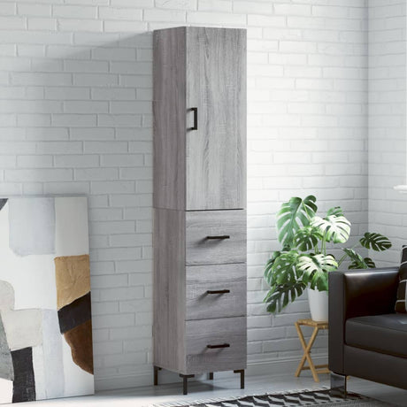 Highboard 34.5X34X180 Cm Engineered Wood