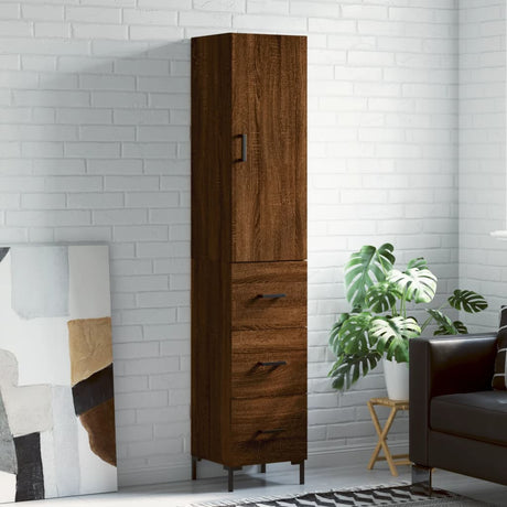 Highboard 34.5X34X180 Cm Engineered Wood