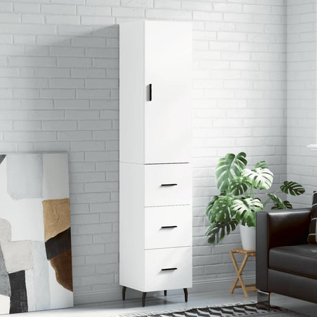 Highboard 34.5X34X180 Cm Engineered Wood