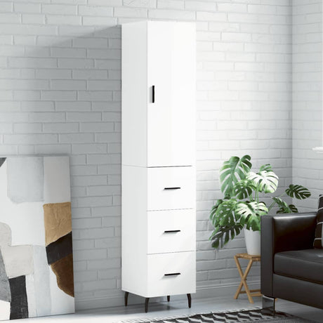 Highboard 34.5X34X180 Cm Engineered Wood