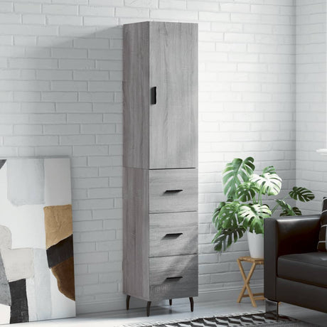 Highboard 34.5X34X180 Cm Engineered Wood