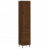 Highboard 34.5X34X180 Cm Engineered Wood