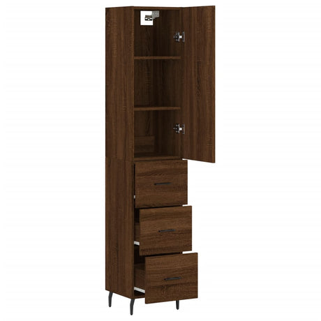 Highboard 34.5X34X180 Cm Engineered Wood