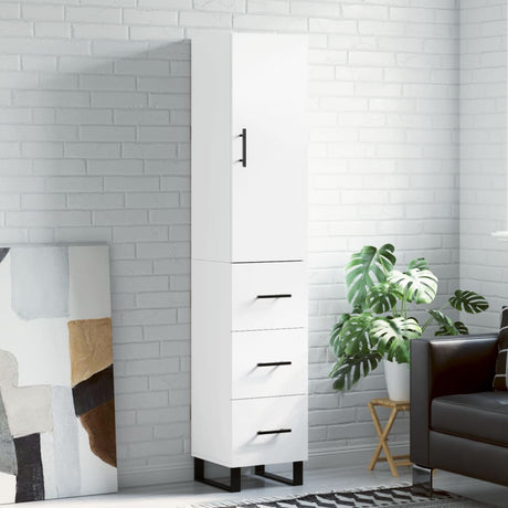 Highboard 34.5X34X180 Cm Engineered Wood