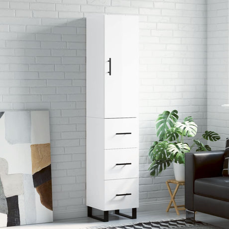 Highboard 34.5X34X180 Cm Engineered Wood