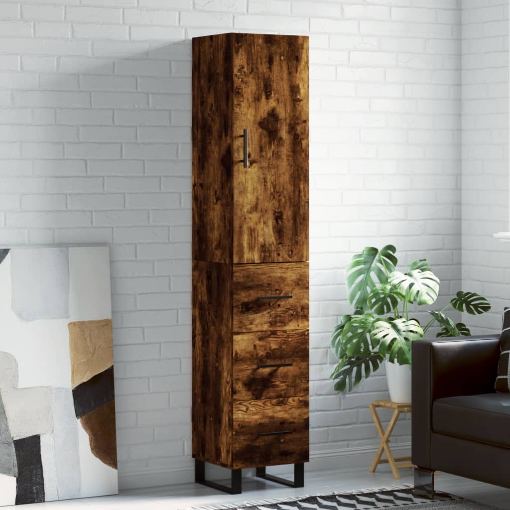 Highboard 34.5X34X180 Cm Engineered Wood