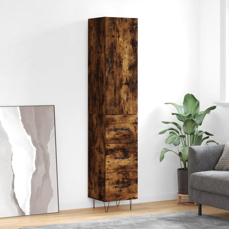 Highboard 34.5X34X180 Cm Engineered Wood