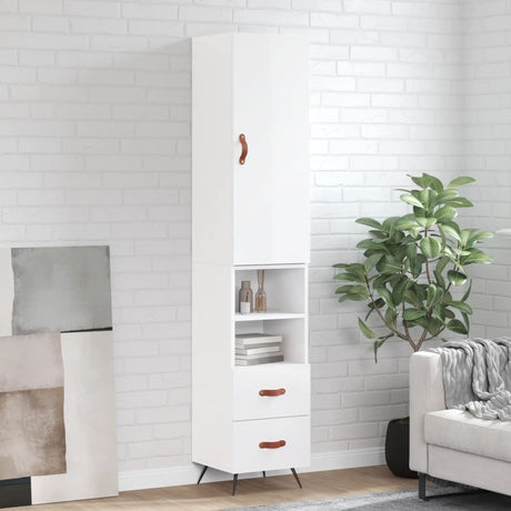 Highboard 34.5X34X180 Cm Engineered Wood
