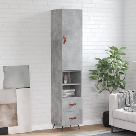 Highboard 34.5X34X180 Cm Engineered Wood
