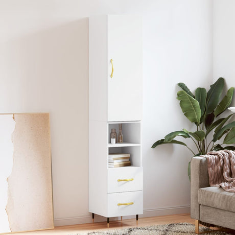 Highboard 34.5X34X180 Cm Engineered Wood