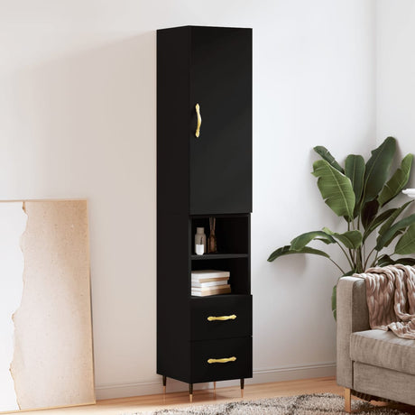 Highboard 34.5X34X180 Cm Engineered Wood