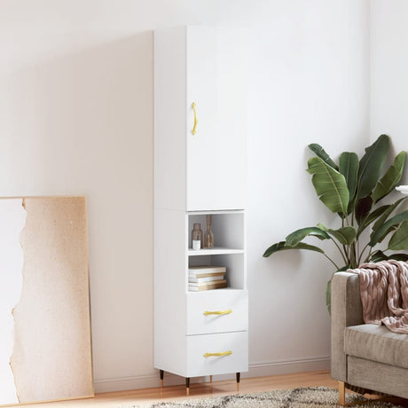 Highboard 34.5X34X180 Cm Engineered Wood