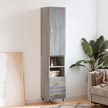 Highboard 34.5X34X180 Cm Engineered Wood