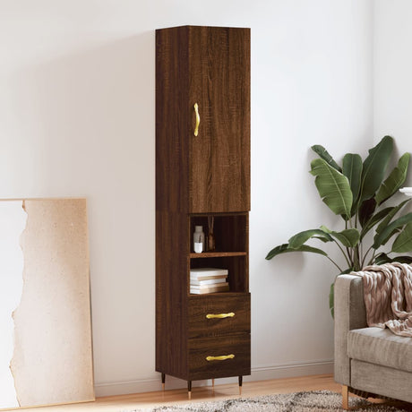 Highboard 34.5X34X180 Cm Engineered Wood