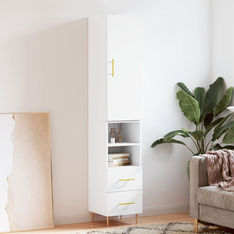 Highboard 34.5X34X180 Cm Engineered Wood