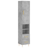 Highboard 34.5X34X180 Cm Engineered Wood
