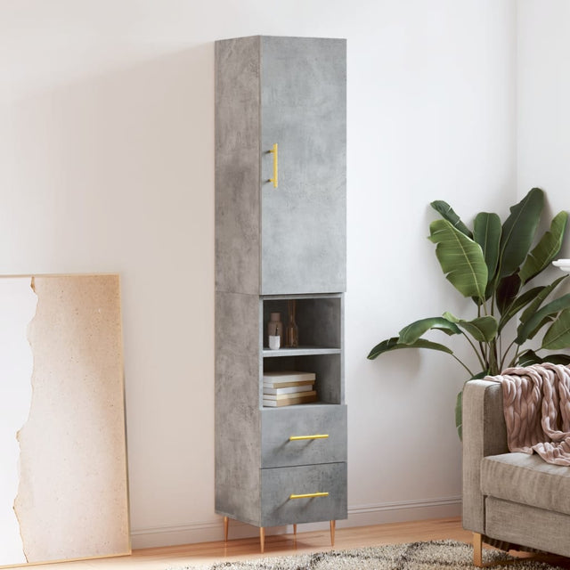 Highboard 34.5X34X180 Cm Engineered Wood