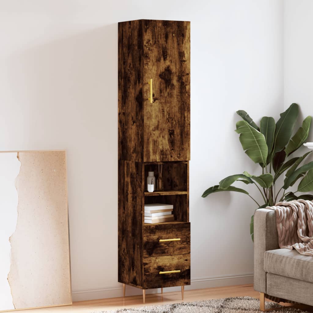 Highboard 34.5X34X180 Cm Engineered Wood