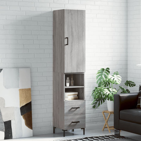 Highboard 34.5X34X180 Cm Engineered Wood