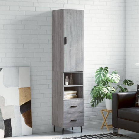 Highboard 34.5X34X180 Cm Engineered Wood