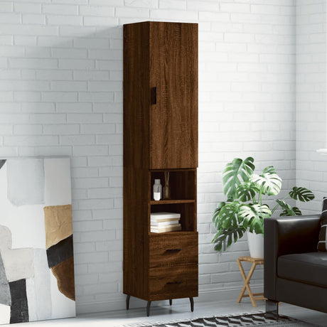 Highboard 34.5X34X180 Cm Engineered Wood
