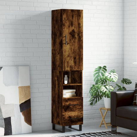 Highboard 34.5X34X180 Cm Engineered Wood