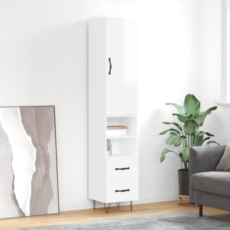 Highboard 34.5X34X180 Cm Engineered Wood