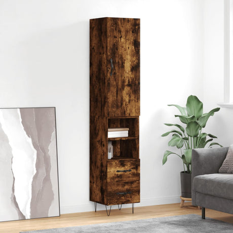 Highboard 34.5X34X180 Cm Engineered Wood