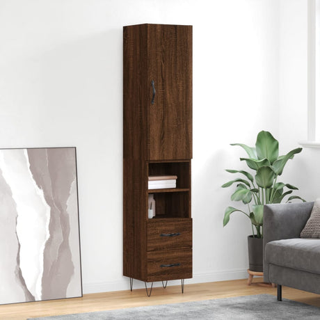Highboard 34.5X34X180 Cm Engineered Wood