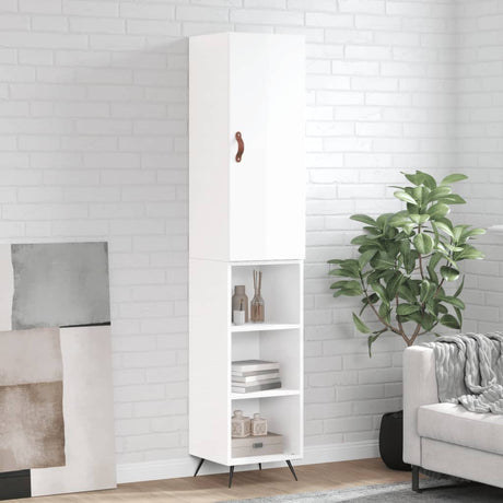 Highboard 34.5X34X180 Cm Engineered Wood
