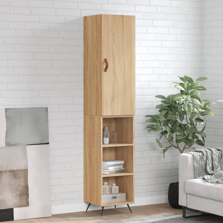 Highboard 34.5X34X180 Cm Engineered Wood