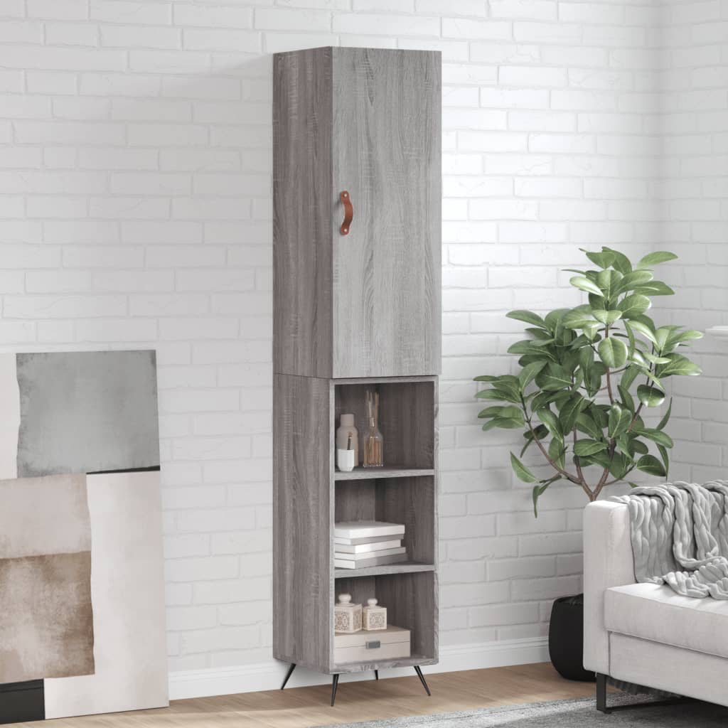 Highboard 34.5X34X180 Cm Engineered Wood