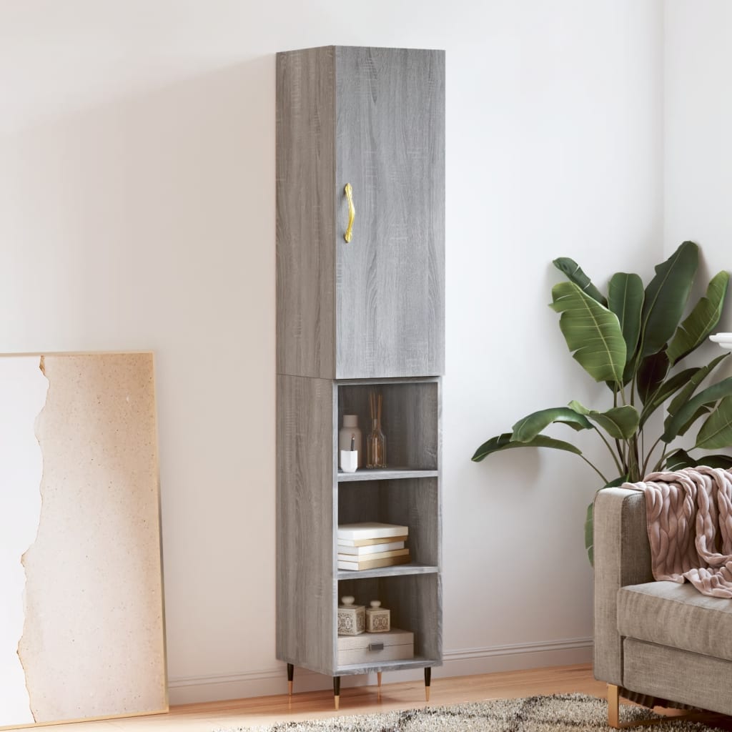 Highboard 34.5X34X180 Cm Engineered Wood