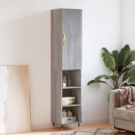 Highboard 34.5X34X180 Cm Engineered Wood