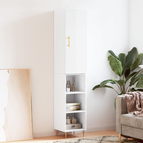 Highboard 34.5X34X180 Cm Engineered Wood